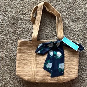 Draper James straw scarf purse